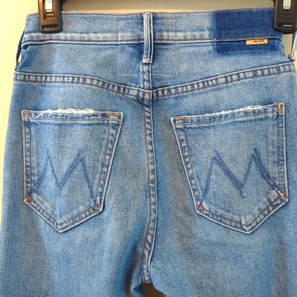 Mother The Rascal High Waist Zip Step Hem Jeans 24 - Picture 7 of 16